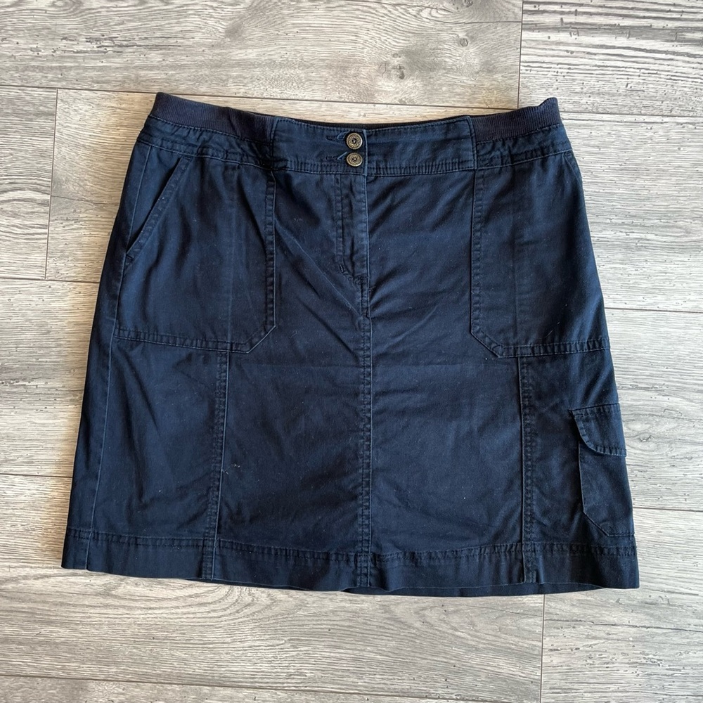 Karen Scott Petites Black 5 Pocket Cargo Skort 8 Petite Utility Stretch Sporty